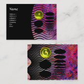 抽象芸術テクノモノグラムトップパズ黄色 名刺 (正面/裏面)