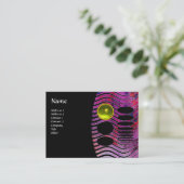 抽象芸術テクノモノグラムトップパズ黄色 名刺 (スタンド正面)