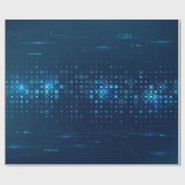 抽象芸術テクノロジの背景デジタル革新 ラッピングペーパー (フラット)