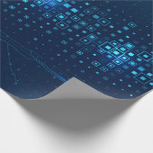 抽象芸術テクノロジの背景デジタル革新 ラッピングペーパー (角)