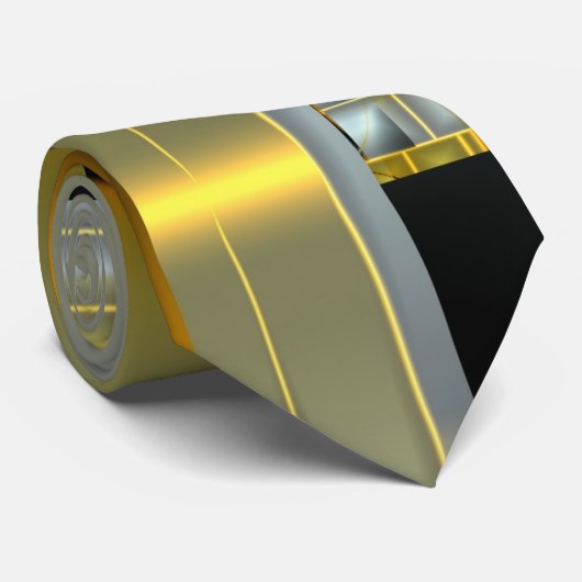 抽象芸術テクノ金属フラクタルタイ ネクタイ (ロール)