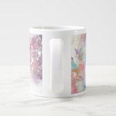 抽象芸術テグランジクスチャ(水色絵を描2) ジャンボコーヒーマグカップ (裏面)