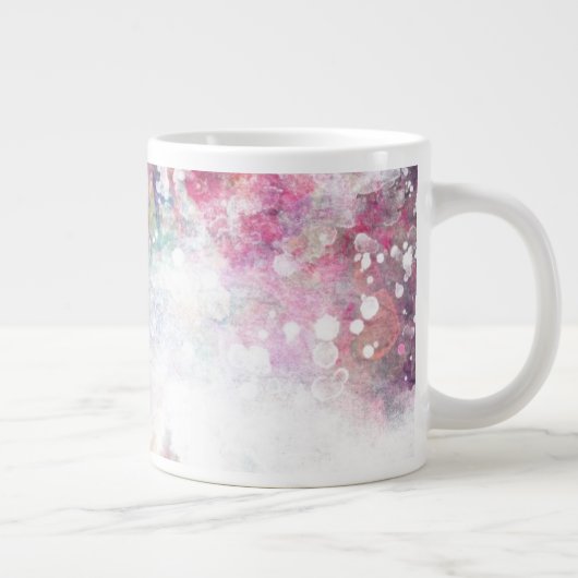 抽象芸術テグランジクスチャ(水色絵を描2) ジャンボコーヒーマグカップ (右)