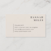 抽象芸術テラオーガニックシェイプモダン名刺 名刺 (裏面)