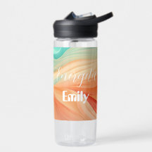 抽象芸術テラコッタとジェードグリーンの水色