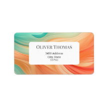 抽象芸術テラコッタとジェードグリーンの水色