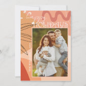 抽象芸術テラコッタデザインフォトハッピーホリデイズ (正面)