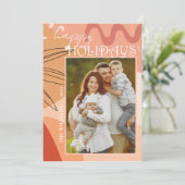 抽象芸術テラコッタデザインフォトハッピーホリデイズ (スタンド正面)