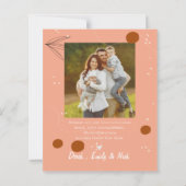 抽象芸術テラコッタデザインフォトハッピーホリデイズ (裏面)