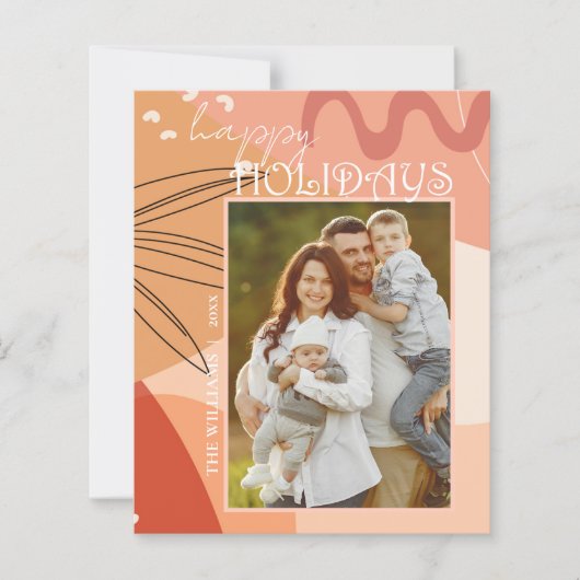 抽象芸術テラコッタデザインフォトハッピーホリデイズ (正面)