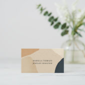 抽象芸術テラコッタブラックシェイプジュエリーデザイナー 名刺 (スタンド正面)