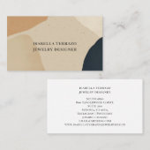 抽象芸術テラコッタブラックシェイプジュエリーデザイナー 名刺 (正面/裏面)