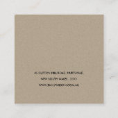 抽象芸術テラコッタレッドオレンジクラフトSCANDI スクエア名刺 (裏面)