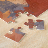 抽象芸術テラコッタ秋の色 ジグソーパズル (側面)