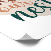 抽象芸術テラコッタ賛美ウアーネストタイポグラフィ ポスター (角)