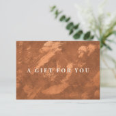 抽象芸術テラコッタ銅証明書ギフトカード (スタンド正面)