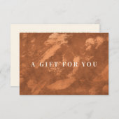 抽象芸術テラコッタ銅証明書ギフトカード (正面/裏面)