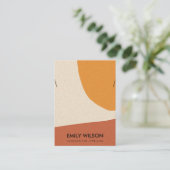 抽象芸術テラコモダンッタアートネックレスディスプレイ 名刺 (スタンド正面)