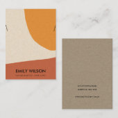 抽象芸術テラコモダンッタアートネックレスディスプレイ 名刺 (正面/裏面)