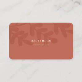 抽象芸術テラコモダンッタブラウンボタニカル葉 名刺