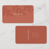 抽象芸術テラコモダンッタブラウンボタニカル葉 名刺 (正面/裏面)