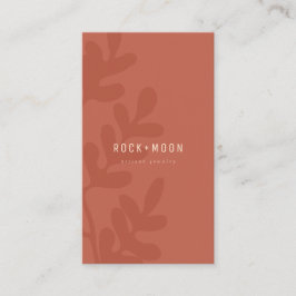 抽象芸術テラコモダンッタブラウンボタニカル葉 名刺