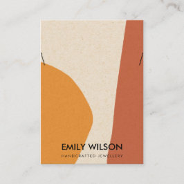 抽象芸術テラコモダンッタリアートネックレスディスプレイ 名刺