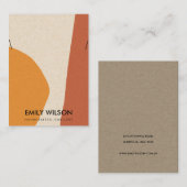 抽象芸術テラコモダンッタリアートネックレスディスプレイ 名刺 (正面/裏面)