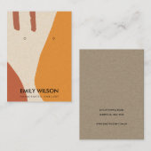 抽象芸術テラコモダンッタレッドアートイヤリングディスプレイ 名刺 (正面/裏面)