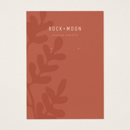 抽象芸術テラコ葉ッタイヤリングディスプレイカード (正面)