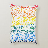 抽象芸術テラゾモザイクカラフルレインボーパターン アクセントクッション (裏面(縦))