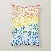 抽象芸術テラゾモザイクカラフルレインボーパターン アクセントクッション (正面(垂直))