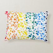 抽象芸術テラゾモザイクカラフルレインボーパターン アクセントクッション (裏面)