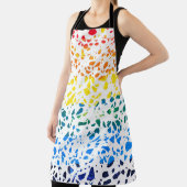 抽象芸術テラゾモザイクカラフルレインボーパターン エプロン (インサイチュ)