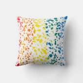 抽象芸術テラゾモザイクカラフルレインボーパターン クッション (裏面)