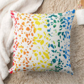 抽象芸術テラゾモザイクカラフルレインボーパターン クッション (ブランケット)