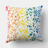 抽象芸術テラゾモザイクカラフルレインボーパターン クッション (裏面)