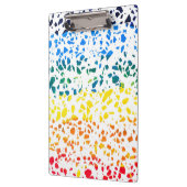 抽象芸術テラゾモザイクカラフルレインボーパターン クリップボード (左)