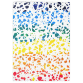 抽象芸術テラゾモザイクカラフルレインボーパターン クリップボード (裏面)