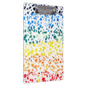 抽象芸術テラゾモザイクカラフルレインボーパターン クリップボード (右)