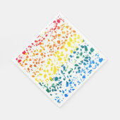 抽象芸術テラゾモザイクカラフルレインボーパターン スタンダードランチョンナプキン (角)