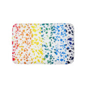 抽象芸術テラゾモザイクカラフルレインボーパターン バスマット (正面)