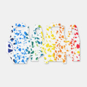 抽象芸術テラゾモザイクカラフルレインボーパターン フェイバーボックス (折り畳みなし)