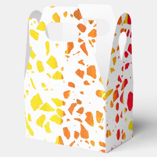 抽象芸術テラゾモザイクカラフルレインボーパターン フェイバーボックス (オープン)