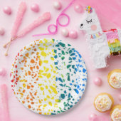 抽象芸術テラゾモザイクカラフルレインボーパターン ペーパープレート (パーティー)