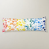 抽象芸術テラゾモザイクカラフルレインボーパターン ボディピロー (裏面)
