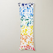 抽象芸術テラゾモザイクカラフルレインボーパターン ボディピロー (正面縦)