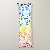 抽象芸術テラゾモザイクカラフルレインボーパターン ボディピロー (裏面 (縦))