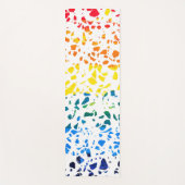 抽象芸術テラゾモザイクカラフルレインボーパターン ヨガマット (正面)