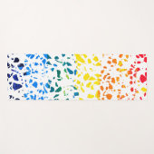 抽象芸術テラゾモザイクカラフルレインボーパターン ヨガマット (正面(横))